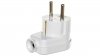 Wtyczka kątowa 16A 2P+Z Uni-Schuko 250V biała WT-16U